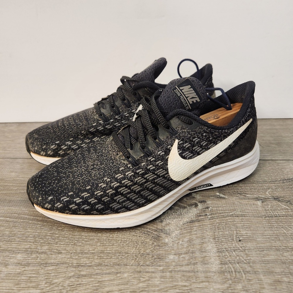 Nike Air Zoom Pegasus 35 Womens Running Shoes Black White 942855-001 Sz 7.5 READ